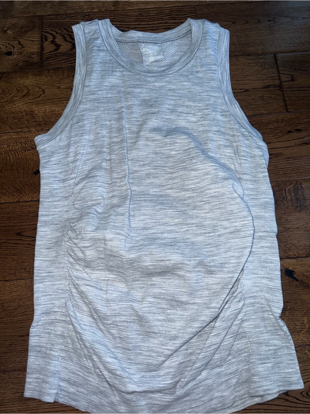 Athleta Grey Seamless Wool Blend Workour Tank Size Large
